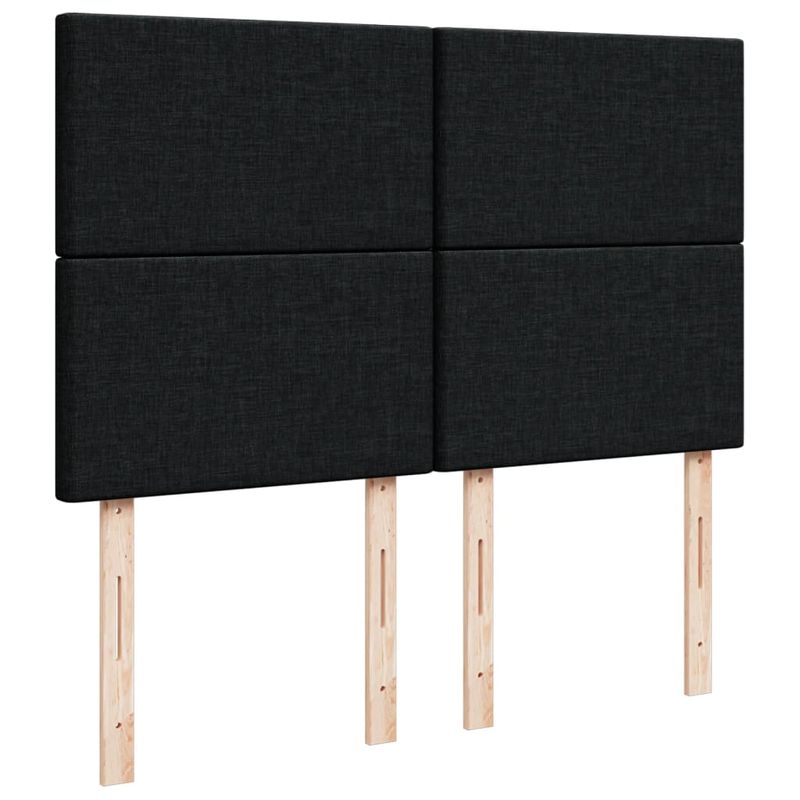 Casa si Gradina - Mobilier - Paturi si accesorii - Paturi - Pat box spring cu saltea, negru, 140x190 cm, textil - Infinity.ro