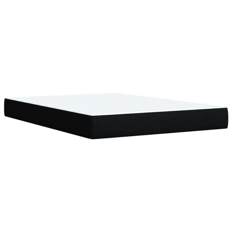 Casa si Gradina - Mobilier - Paturi si accesorii - Paturi - Pat box spring cu saltea, negru, 140x190 cm, textil - Infinity.ro