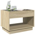 Casa si Gradina - Mobilier - Mese si birouri - Masute de cafea - Masuta de cafea cu LED infinity, stejar sonoma, 70x50x50 cm - Infinity.ro