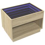 Casa si Gradina - Mobilier - Mese si birouri - Masute de cafea - Masuta de cafea cu LED infinity, stejar sonoma, 70x50x50 cm - Infinity.ro