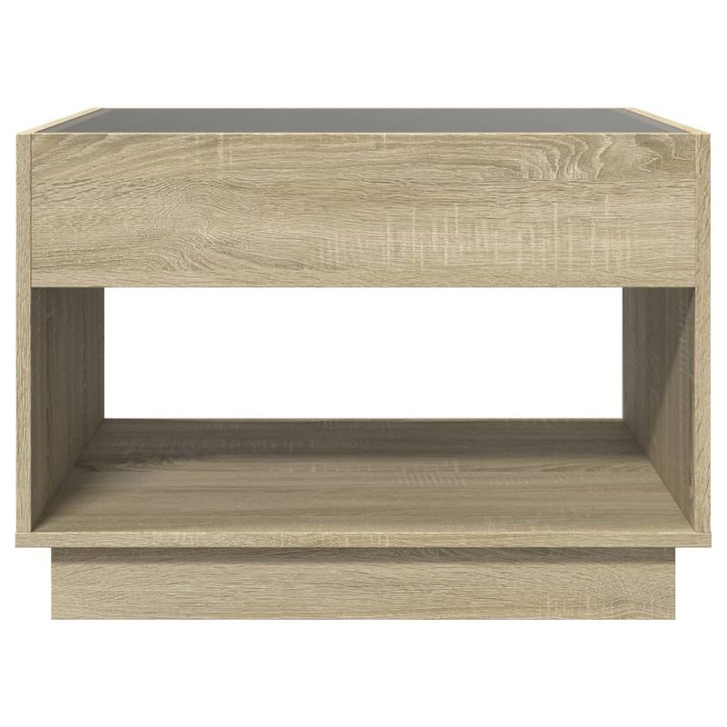Casa si Gradina - Mobilier - Mese si birouri - Masute de cafea - Masuta de cafea cu LED infinity, stejar sonoma, 70x50x50 cm - Infinity.ro