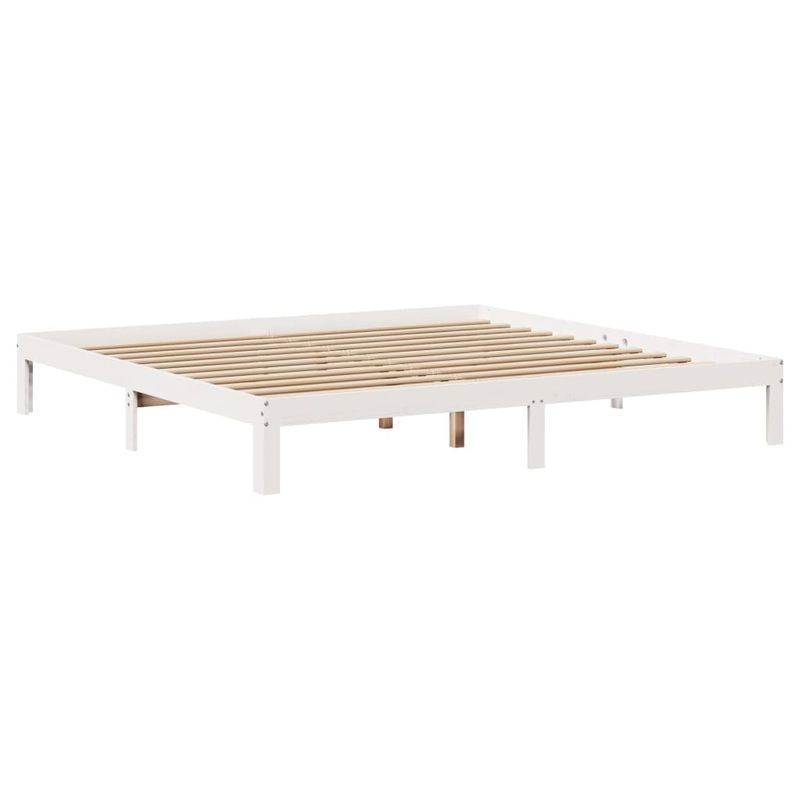 Casa si Gradina - Mobilier - Paturi si accesorii - Paturi - Cadru de pat cu tablie, alb, 180x200 cm, lemn masiv de pin - Infinity.ro
