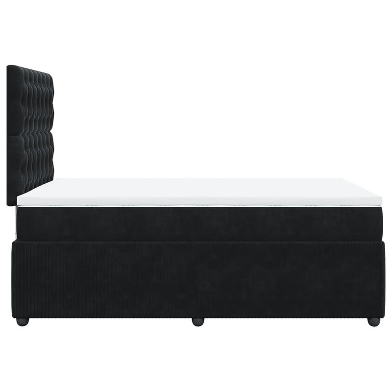 Casa si Gradina - Mobilier - Paturi si accesorii - Paturi - Pat box spring cu saltea, negru, 120x190 cm, catifea - Infinity.ro