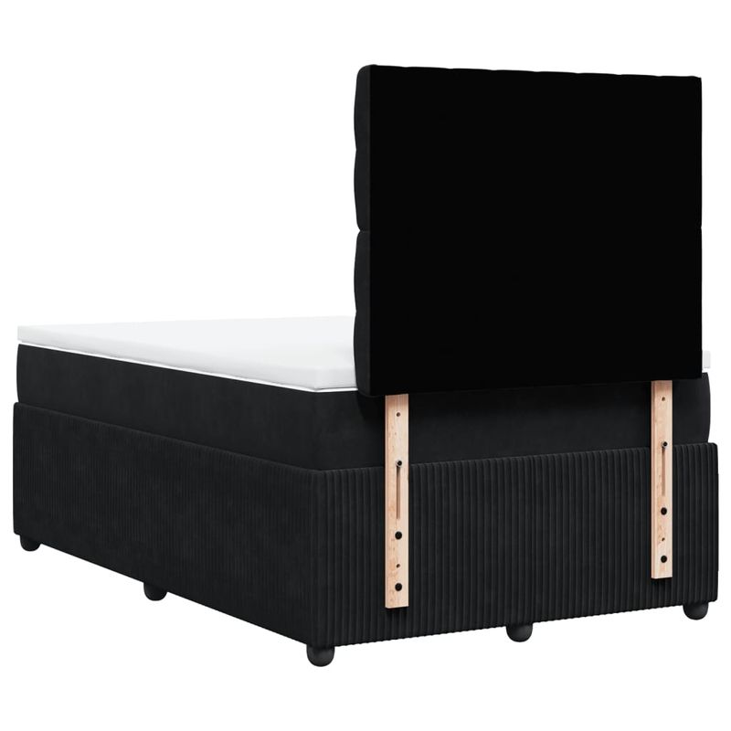 Casa si Gradina - Mobilier - Paturi si accesorii - Paturi - Pat box spring cu saltea, negru, 120x190 cm, catifea - Infinity.ro