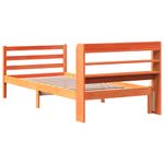 Casa si Gradina - Mobilier - Paturi si accesorii - Paturi - Cadru pat fara saltea, maro ceruit, 75x190 cm, lemn masiv pin - Infinity.ro