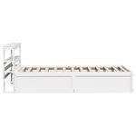 Casa si Gradina - Mobilier - Paturi si accesorii - Paturi - Cadru de pat cu tablie, alb, 75x190 cm, lemn masiv de pin - Infinity.ro