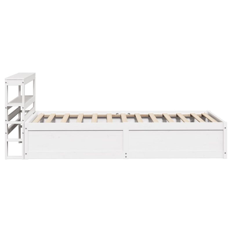 Casa si Gradina - Mobilier - Paturi si accesorii - Paturi - Cadru de pat cu tablie, alb, 75x190 cm, lemn masiv de pin - Infinity.ro