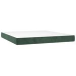 Casa si Gradina - Mobilier - Saltele si somiere - Saltele - Saltea de pat cu arcuri, verde inchis, 160x210x20 cm, catifea - Infinity.ro