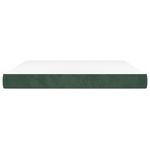 Casa si Gradina - Mobilier - Saltele si somiere - Saltele - Saltea de pat cu arcuri, verde inchis, 160x210x20 cm, catifea - Infinity.ro