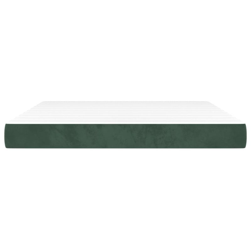 Casa si Gradina - Mobilier - Saltele si somiere - Saltele - Saltea de pat cu arcuri, verde inchis, 160x210x20 cm, catifea - Infinity.ro