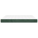 Casa si Gradina - Mobilier - Saltele si somiere - Saltele - Saltea de pat cu arcuri, verde inchis, 160x210x20 cm, catifea - Infinity.ro