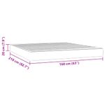 Casa si Gradina - Mobilier - Saltele si somiere - Saltele - Saltea de pat cu arcuri, verde inchis, 160x210x20 cm, catifea - Infinity.ro