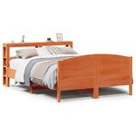 Casa si Gradina - Mobilier - Paturi si accesorii - Paturi - Cadru pat fara saltea, maro ceruit, 135x190 cm, lemn masiv pin - Infinity.ro