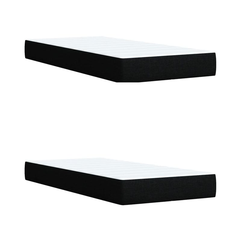 Casa si Gradina - Mobilier - Paturi si accesorii - Paturi - Pat box spring cu saltea, negru, 200x200 cm, textil - Infinity.ro