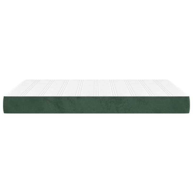 Casa si Gradina - Mobilier - Saltele si somiere - Saltele - Saltea de pat cu arcuri, verde inchis, 140x210x20 cm, catifea - Infinity.ro