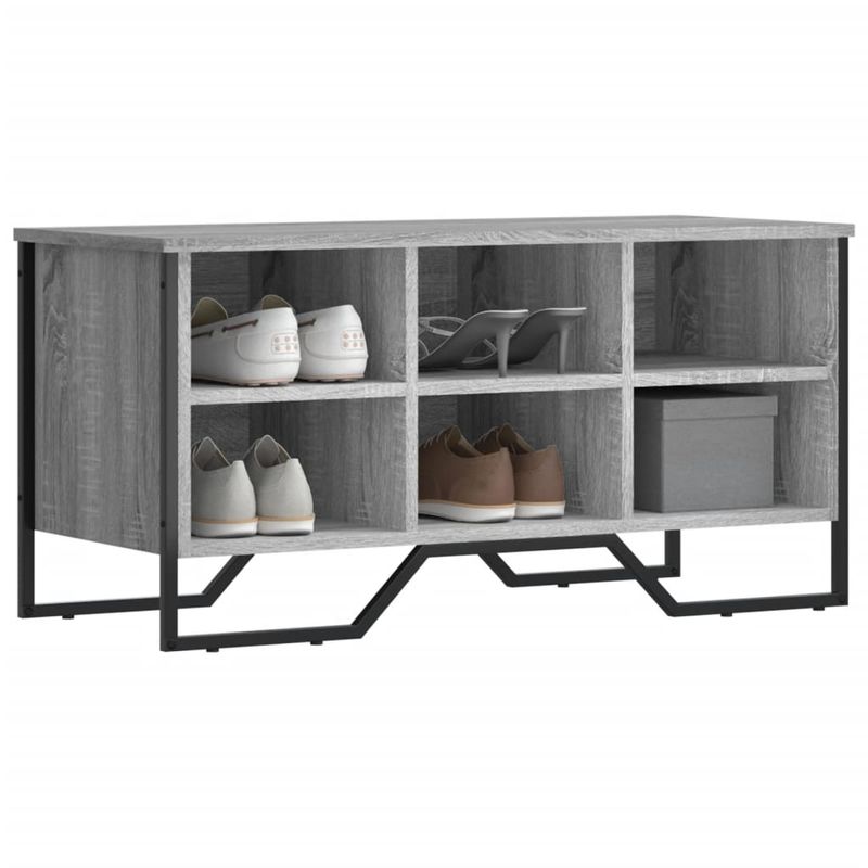 Casa si Gradina - Mobilier - Organizare si depozitare - Organizator incaltaminte - Pantofar, gri sonoma, 90x38x45,5 cm, lemn prelucrat - Infinity.ro