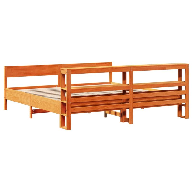 Casa si Gradina - Mobilier - Paturi si accesorii - Paturi - Cadru de pat fara saltea, maro ceruit 180x200 cm lemn masiv pin - Infinity.ro