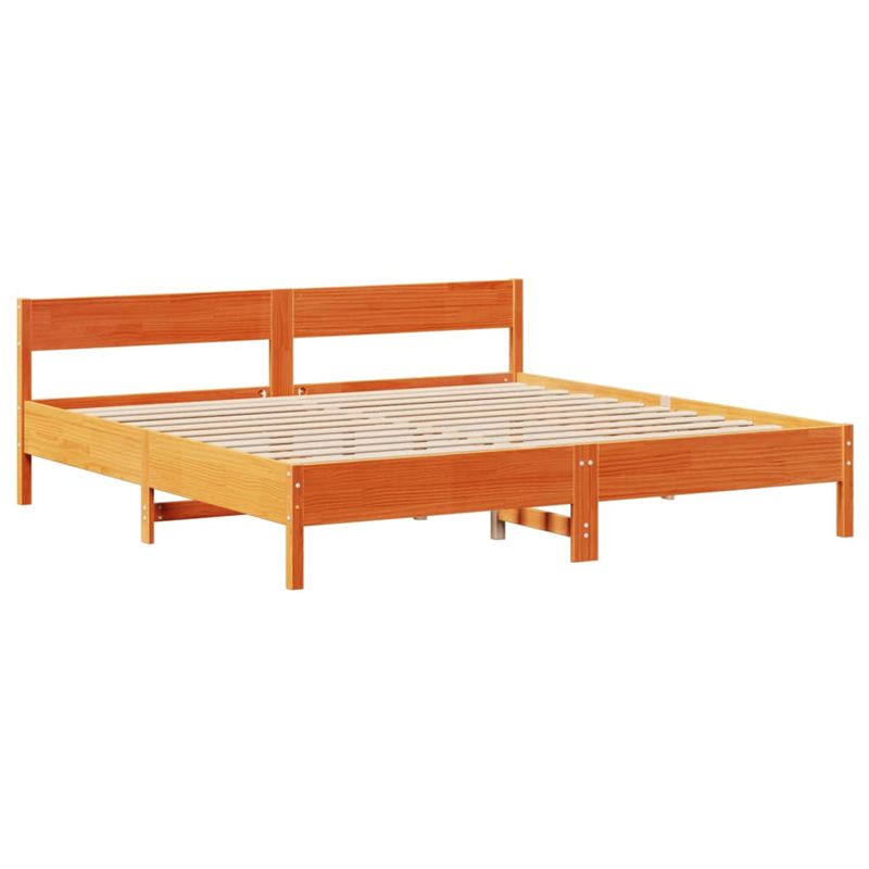 Casa si Gradina - Mobilier - Paturi si accesorii - Paturi - Cadru de pat fara saltea, maro ceruit 180x200 cm lemn masiv pin - Infinity.ro