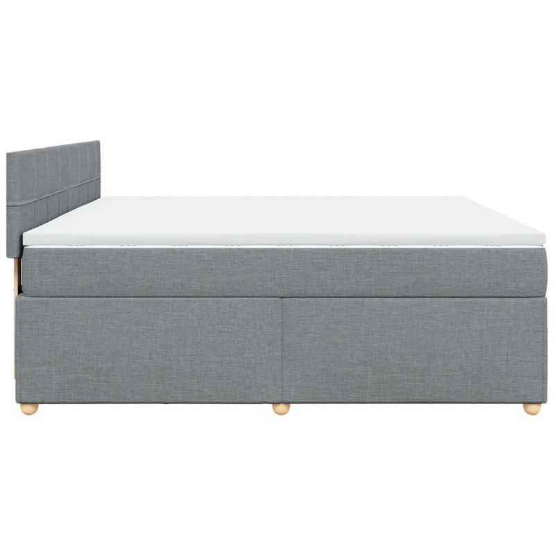 Casa si Gradina - Mobilier - Paturi si accesorii - Paturi - Pat continental, gri deschis, 180x200 cm, material textil - Infinity.ro