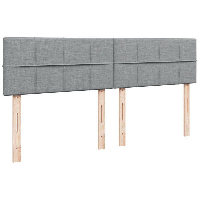 Casa si Gradina - Mobilier - Paturi si accesorii - Paturi - Pat continental, gri deschis, 180x200 cm, material textil - Infinity.ro