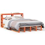 Casa si Gradina - Mobilier - Paturi si accesorii - Paturi - Cadru pat fara saltea, maro ceruit, 120x190 cm, lemn masiv pin - Infinity.ro