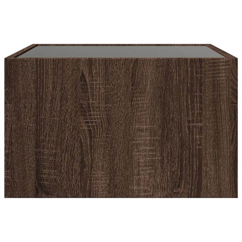 Casa si Gradina - Mobilier - Mese si birouri - Masute de cafea - Masuta de cafea cu LED infinity, stejar maro, 50x50x30 cm - Infinity.ro