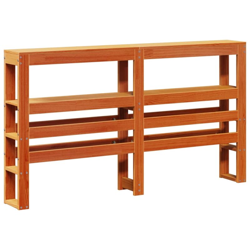 Casa si Gradina - Mobilier - Paturi si accesorii - Paturi - Cadru de pat cu tablie, maro ceruit, 135x190 cm, lemn masiv pin - Infinity.ro