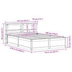 Casa si Gradina - Mobilier - Paturi si accesorii - Paturi - Cadru de pat cu tablie, maro ceruit, 135x190 cm, lemn masiv pin - Infinity.ro