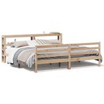 Casa si Gradina - Mobilier - Paturi si accesorii - Paturi - Cadru de pat fara saltea, 200x200 cm, lemn masiv pin - Infinity.ro