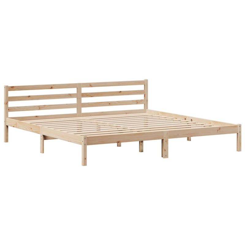 Casa si Gradina - Mobilier - Paturi si accesorii - Paturi - Cadru de pat fara saltea, 200x200 cm, lemn masiv pin - Infinity.ro
