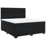 Casa si Gradina - Mobilier - Paturi si accesorii - Paturi - Pat box spring cu saltea, negru, 180x200 cm, catifea - Infinity.ro