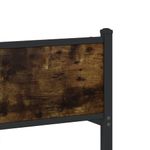 Casa si Gradina - Mobilier - Paturi si accesorii - Paturi - Cadru pat metalic fara saltea, stejar fumuriu, 140x190 cm - Infinity.ro