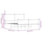 Casa si Gradina - Mobilier - Paturi si accesorii - Paturi - Cadru pat metalic fara saltea, stejar fumuriu, 140x190 cm - Infinity.ro