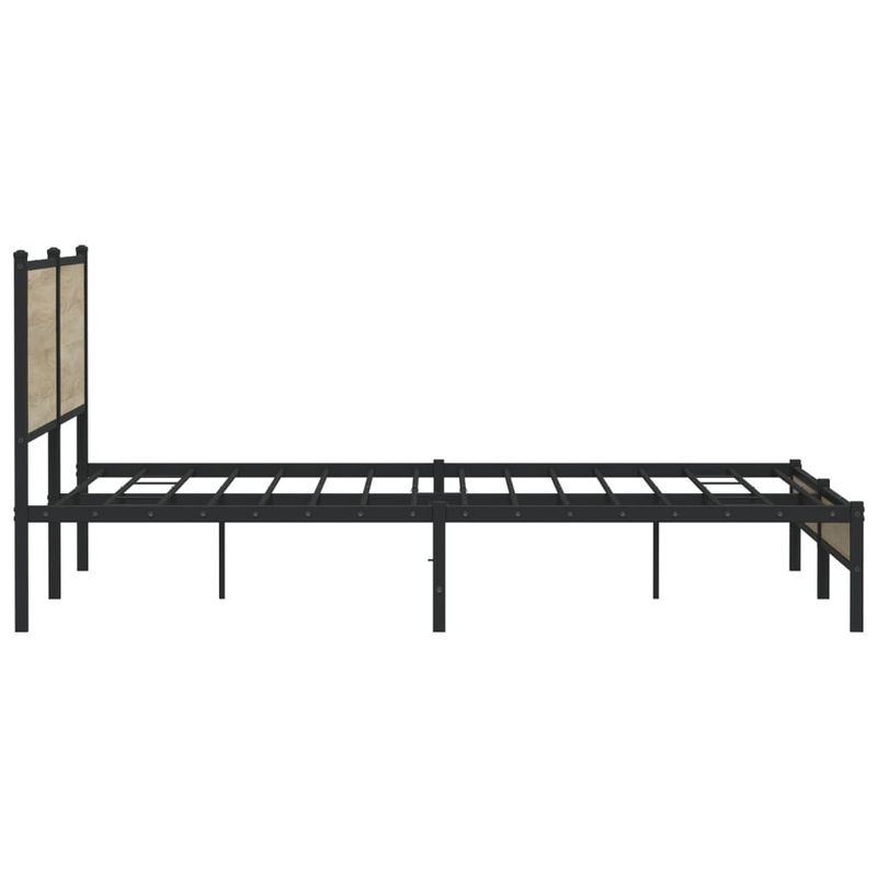 Casa si Gradina - Mobilier - Paturi si accesorii - Paturi - Cadru pat metalic fara saltea, stejar sonoma, 200x200 cm - Infinity.ro