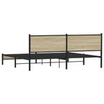 Casa si Gradina - Mobilier - Paturi si accesorii - Paturi - Cadru pat metalic fara saltea, stejar sonoma, 200x200 cm - Infinity.ro