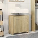 Casa si Gradina - Mobilier - Mobilier baie - Comode baie - Dulap chiuveta baie, stejar sonoma, 60x33x60 cm, lemn prelucrat - Infinity.ro