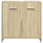 Casa si Gradina - Mobilier - Mobilier baie - Comode baie - Dulap chiuveta baie, stejar sonoma, 60x33x60 cm, lemn prelucrat - Infinity.ro