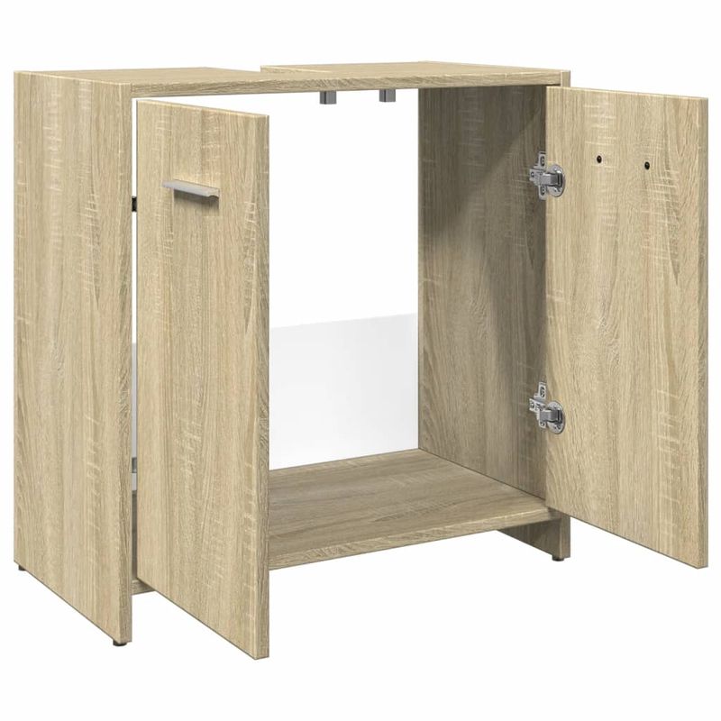 Casa si Gradina - Mobilier - Mobilier baie - Comode baie - Dulap chiuveta baie, stejar sonoma, 60x33x60 cm, lemn prelucrat - Infinity.ro