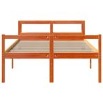 Casa si Gradina - Mobilier - Paturi si accesorii - Paturi - Cadru de pat cu tablie, maro ceruit, 140x200 cm, lemn masiv pin - Infinity.ro