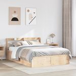 Casa si Gradina - Mobilier - Paturi si accesorii - Paturi - Cadru de pat cu tablie, 120x190 cm, lemn masiv pin - Infinity.ro
