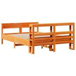 Casa si Gradina - Mobilier - Paturi si accesorii - Paturi - Cadru de pat fara saltea, maro ceruit 150x200 cm lemn masiv pin - Infinity.ro