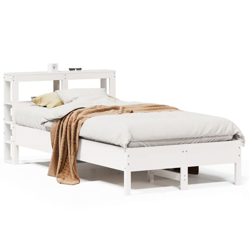 Casa si Gradina - Mobilier - Paturi si accesorii - Paturi - Cadru de pat fara saltea, alb, 120x200 cm, lemn masiv pin - Infinity.ro