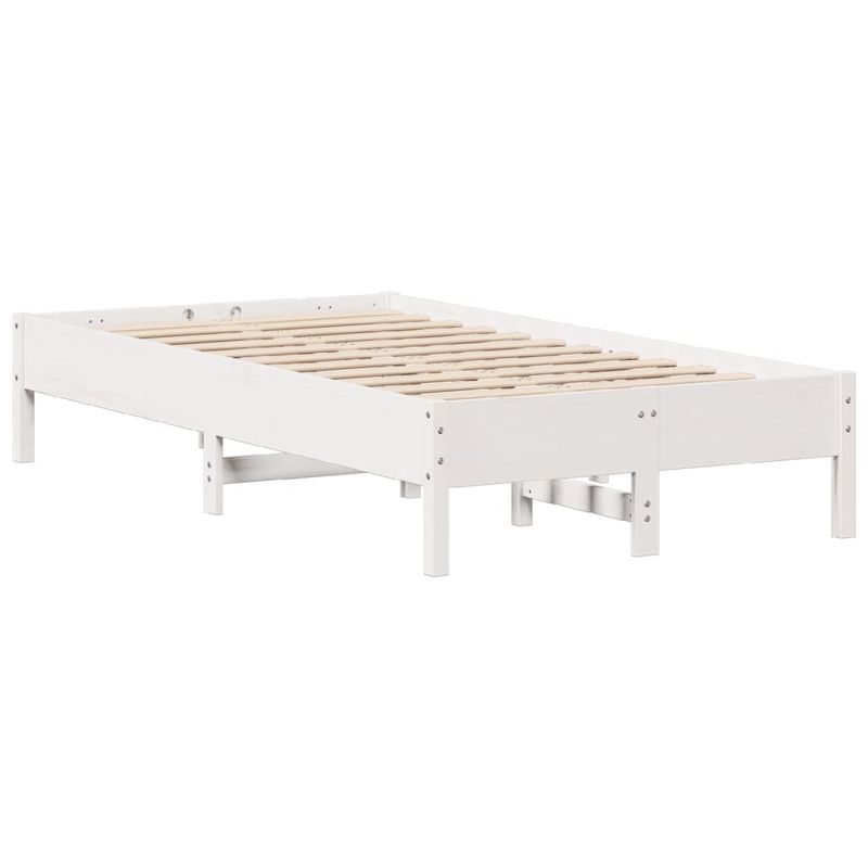 Casa si Gradina - Mobilier - Paturi si accesorii - Paturi - Cadru de pat fara saltea, alb, 120x200 cm, lemn masiv pin - Infinity.ro