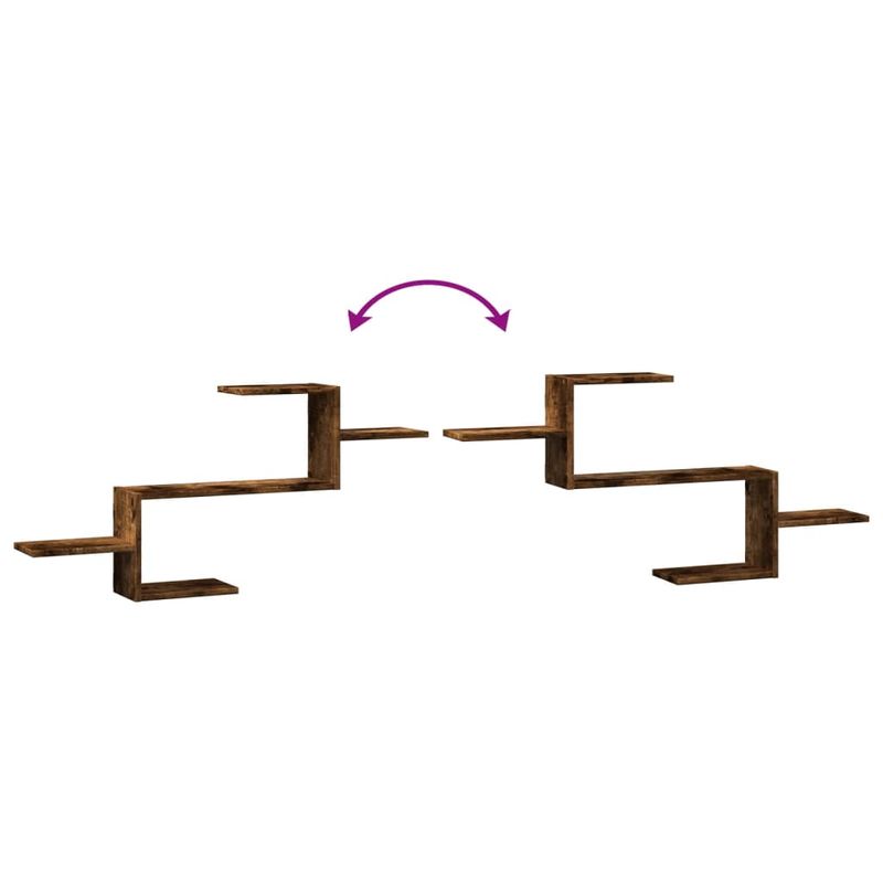 Casa si Gradina - Mobilier - Biblioteci si rafturi - Rafturi - Raft de perete, stejar fumuriu, 104x15x49 cm, lemn prelucrat - Infinity.ro