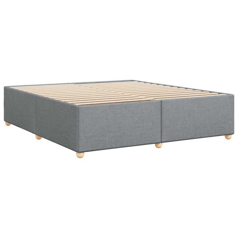 Casa si Gradina - Mobilier - Paturi si accesorii - Paturi - Cadru de pat fara saltea, gri deschis, 200x200 cm, textil - Infinity.ro