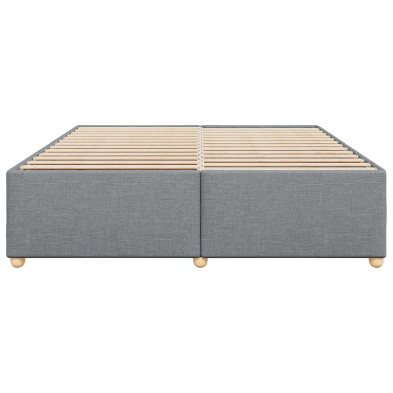 Casa si Gradina - Mobilier - Paturi si accesorii - Paturi - Cadru de pat fara saltea, gri deschis, 200x200 cm, textil - Infinity.ro