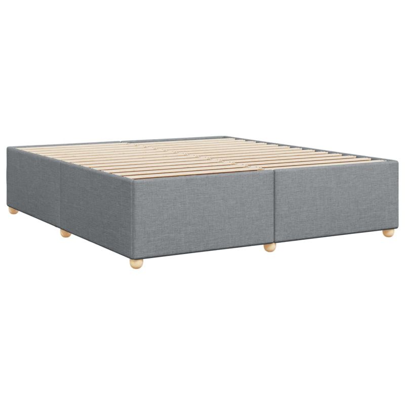 Casa si Gradina - Mobilier - Paturi si accesorii - Paturi - Cadru de pat fara saltea, gri deschis, 200x200 cm, textil - Infinity.ro