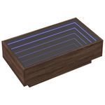 Casa si Gradina - Mobilier - Mese si birouri - Masute de cafea - Masuta de cafea cu LED stejar maro 90x50x30 cm lemn prelucrat - Infinity.ro