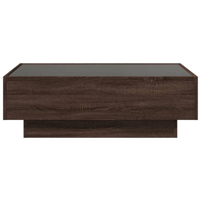 Casa si Gradina - Mobilier - Mese si birouri - Masute de cafea - Masuta de cafea cu LED stejar maro 90x50x30 cm lemn prelucrat - Infinity.ro