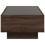 Casa si Gradina - Mobilier - Mese si birouri - Masute de cafea - Masuta de cafea cu LED stejar maro 90x50x30 cm lemn prelucrat - Infinity.ro